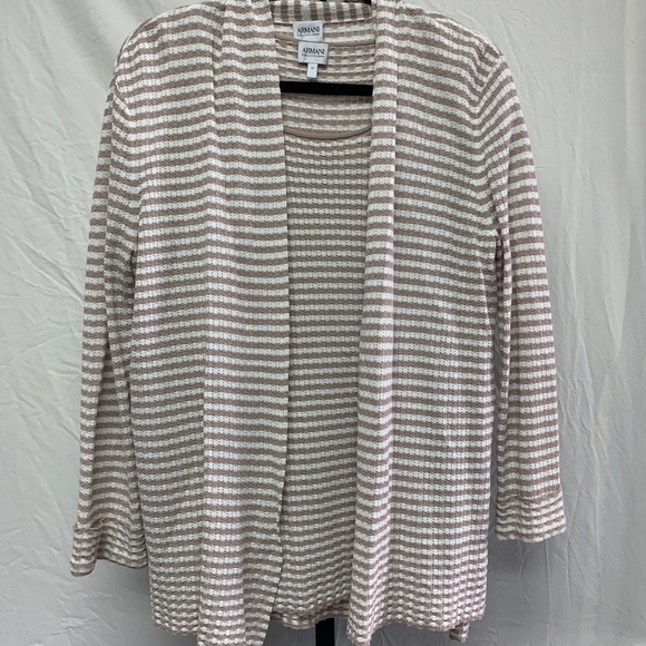 Two piece Armani Collezioi striped sweater set EUC - Picture 3 of 8
